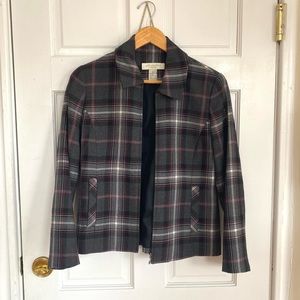90s plaid boxy coat